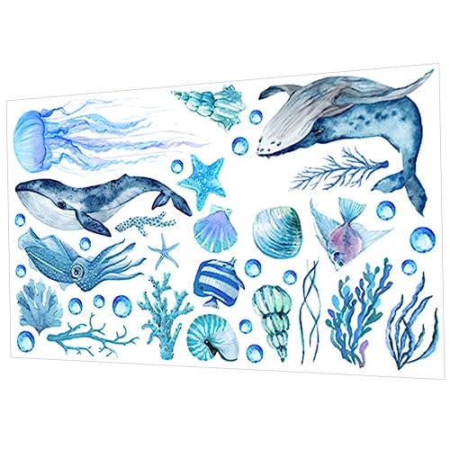 TIDTALEO Badewannenaufkleber mit Meerestieren Wasserabweisend PVC für Badezimmer rutschfest Kinderzimmer Dekoration von TIDTALEO