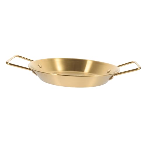 TIDTALEO 1Stück Pfanne mit Binauralem Griff Flache Haushaltspfanne für Pasta Pfannkuchen Braten und Goldfarben Induktionsgeeignet Unbeschichtet TIDTALEO 1Stück Pfanne mit Binauralem Griff Flache Haushaltspfanne für Pasta Pfannkuchen Braten und Goldfarben Induktionsgeeignet Unbeschichtet von TIDTALEO