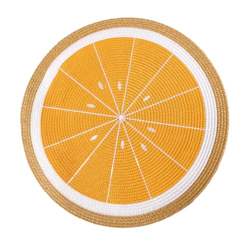 TIDTALEO Tischset Zitrone Runde Wärmeisolierende Untersetzer Aus Langlebigen Material Für Wohnzimmer Küche Mit Rutschfester Matte TIDTALEO Tischset Zitrone Runde Wärmeisolierende Untersetzer Aus Langlebigen Material Für Wohnzimmer Küche Mit Rutschfester Matte von TIDTALEO