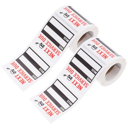 TIDTALEO 2 Rollen Aufkleber Für Die Autopflege Erinnerungen Zum Ablauf Der Wartung Aufkleber Zur Erinnerung An Die Fällige Wartung Praktische Autoaufkleber Black Spiegelaufkleber von TIDTALEO