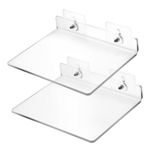TIDTALEO 2 Stück Klarer Wandregal Organizer Bohren Förmig für Badezimmer oder Wohnzimmer Platzsparend Installieren TIDTALEO 2 Stück Klarer Wandregal Organizer Bohren Förmig für Badezimmer oder Wohnzimmer Platzsparend Installieren von TIDTALEO