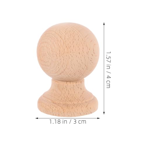 TIDTALEO 2 Stück Massive Holz Dekorationskappen für Möbel Unvollendete Holz Kugel Endkappen für Betten Vorhangstangen und DIY Projekte TIDTALEO 2 Stück Massive Holz Dekorationskappen für Möbel Unvollendete Holz Kugel Endkappen für Betten Vorhangstangen und DIY Projekte von TIDTALEO