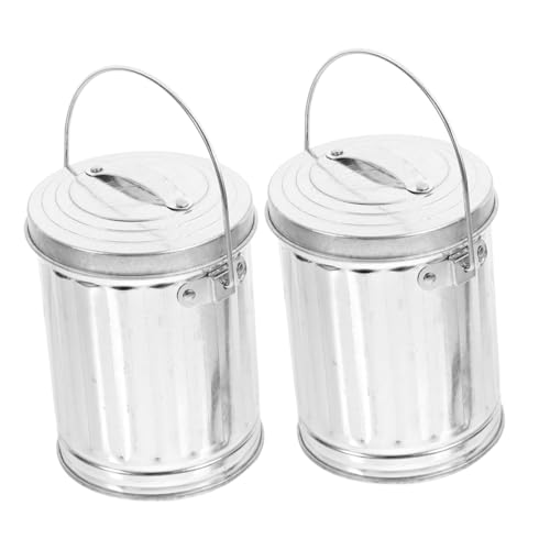 TIDTALEO 2 Stück Mini Eimer mit Deckel Tischmülleimer für Büro und Zuhause Eleganter Abfallbehälter mit Griff für Schminktische und Schreibtische TIDTALEO 2 Stück Mini Eimer mit Deckel Tischmülleimer für Büro und Zuhause Eleganter Abfallbehälter mit Griff für Schminktische und Schreibtische von TIDTALEO