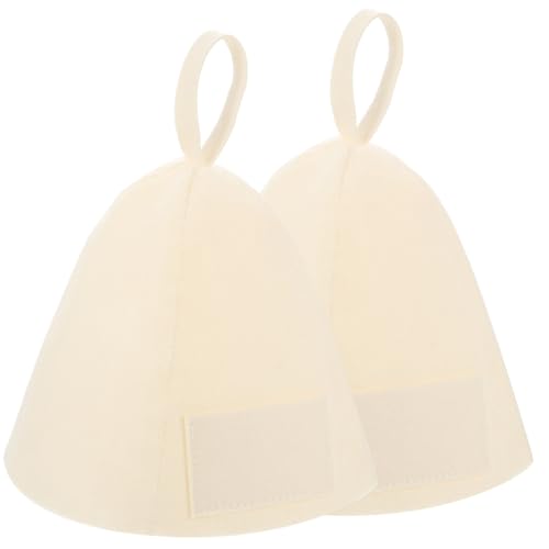 TIDTALEO 2 Stück Saunahut aus Hochwertigem Filz für Damen Hitzeisolierende Saunamütze zum Schutz von Haar und Kopf bei Sauna Spa und Bad Trockenes Haar Modisch und von TIDTALEO