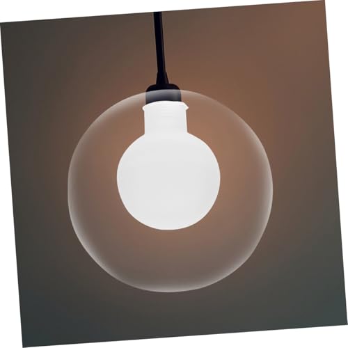 TIDTALEO 2 Stück Teiliges Glas Lampenschirm Opal Runde Kugel Fassung Ersatz für Deckenlampen Pendelleuchten Einfache Installation Dekorativ und Schützend von TIDTALEO