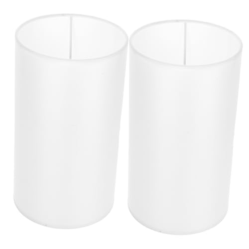 TIDTALEO 2 Stück Teiliges Lampenschirm aus Leinenstoff Moderner Lampenschirm für Tisch und Stehlampen Weiße Lampenabdeckung Dekorativ für Wohnzimmer Schlafzimmer Büro Warmes und von TIDTALEO