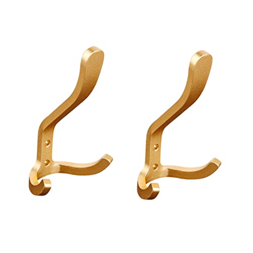 TIDTALEO 2 Stück Teiliges Metall Wandhaken Heavy Duty Garderobenhaken mit Haken Schwarzes Platzsparend Hohe Tragkraft Einfache Montage für Badezimmer Küche Tür und Flur von TIDTALEO
