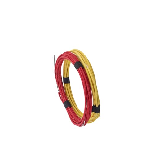 TIDTALEO 2 Stück Vintage Style Gitarrendraht Awg mit Stoffummantelung Vorverzinntes Flexibles Pickup Kabel Geeignet für Gitarrenverkabelung und Löten nach Teiliges in Gelb TIDTALEO 2 Stück Vintage Style Gitarrendraht Awg mit Stoffummantelung Vorverzinntes Flexibles Pickup Kabel Geeignet für Gitarrenverkabelung und Löten nach Teiliges in Gelb von TIDTALEO