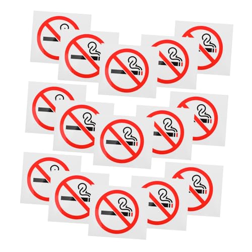 TIDTALEO 20 Stück No Smoking Aufkleber für Unternehmen Selbstklebende Warnschilder für Nichtraucherbereiche Hinweis Indikatorzeichen für Sicheres Rauchen Verbot von TIDTALEO