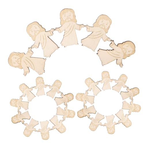 TIDTALEO 25stücke Mini Jesus Figuren Aus Holz Miniatur Jesus Statuen Für Weihnachtskrippe Kreative Bastelprojekte Und Festliche Dekorationen Geschenkidee Für Weihnachten von TIDTALEO