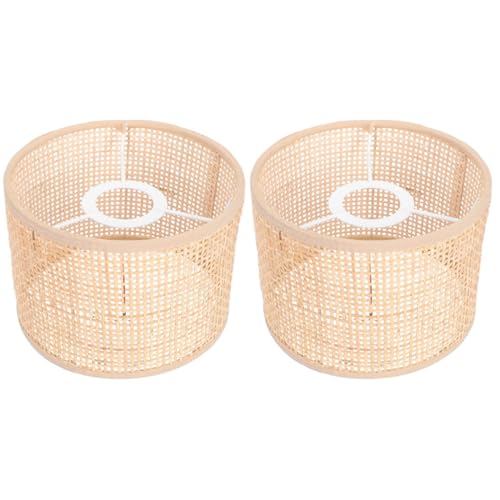 TIDTALEO 2Stücke Gewebte Rattan Lampenschirme für Hängelampen und Deckenlampen Rustikaler Stil Leicht und Installieren für Wohnzimmer und Schlafzimmer Natürliche TIDTALEO 2Stücke Gewebte Rattan Lampenschirme für Hängelampen und Deckenlampen Rustikaler Stil Leicht und Installieren für Wohnzimmer und Schlafzimmer Natürliche von TIDTALEO