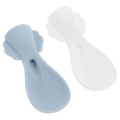 TIDTALEO 2Stücke Silikon Löffel für Lebensmittelecht Ergonomisches Design für Beikost und Fütterung Squeeze Aufsatz von TIDTALEO