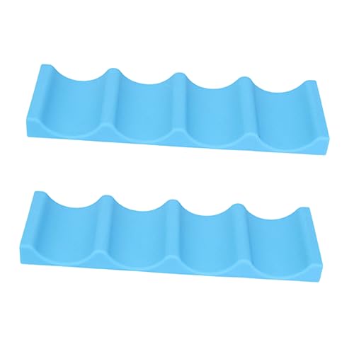 TIDTALEO 2Stücke Stapelbare Silikon Getränkehalter für Kühlschrank und Party Robuster Organizer für Flaschen und Dosen für Küche und Garten Blau von TIDTALEO