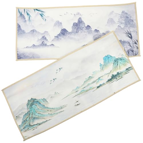 TIDTALEO 2Stücke Wasserabsorbierende Teetücher im Chinesischen Stil Klassische Teekannenmatte Hochwertiges Geschirrtuch für Teehäuser und Küchen von TIDTALEO