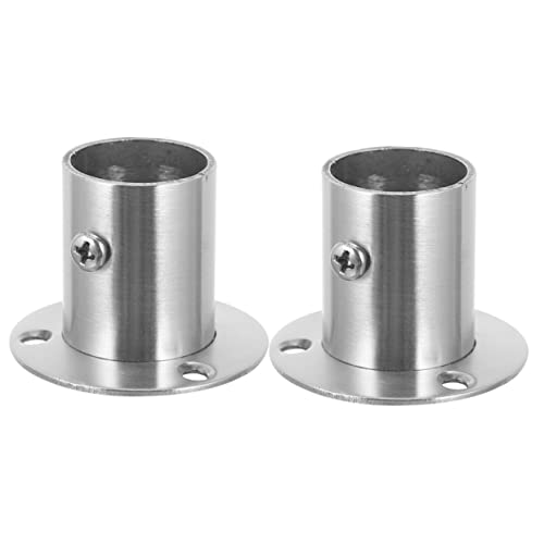 TIDTALEO 2pcs Edelstahlschrankstangenhöhle Garderobe Flanschstangenstützenhalter von TIDTALEO