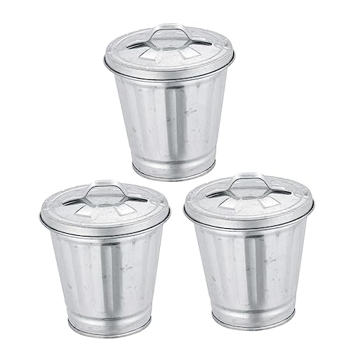 TIDTALEO 3Stücke Mini Mülleimer mit Deckeln Tischabfalleimer Blumentöpfe aus Metall Kompaktes Design für Wohnen für Schreibtisch Küche Bad TIDTALEO 3Stücke Mini Mülleimer mit Deckeln Tischabfalleimer Blumentöpfe aus Metall Kompaktes Design für Wohnen für Schreibtisch Küche Bad von TIDTALEO