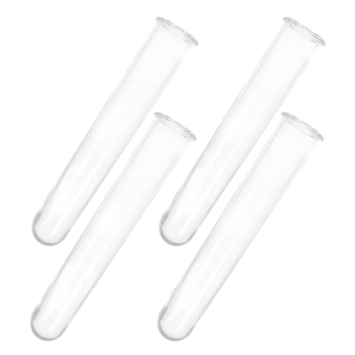 TIDTALEO 4 Stück Teiliges Transparente Kunststoff Reagenzgläser für Wasserpflanzen Hydrokultur Blumenvase DIY Dekoration Tischdeko Einfache und Ansprechende von TIDTALEO