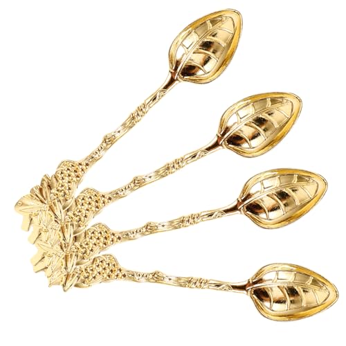 TIDTALEO 4 Stück Vintage Kaffeelöffel Traubenmotiv Eleganter Teelöffel für Desserts und Tee Rustikale Langlebige und Multifunktionale Essbestecke TIDTALEO 4 Stück Vintage Kaffeelöffel Traubenmotiv Eleganter Teelöffel für Desserts und Tee Rustikale Langlebige und Multifunktionale Essbestecke von TIDTALEO