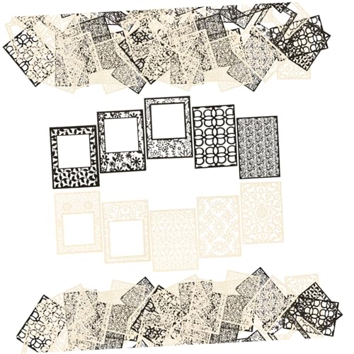 TIDTALEO 40 Blatt Retro Scrapbooking Dekorpapier mit Prägung und Hohlschnitt Vielseitiges Bastelpapier für DIY Karten Fotoalben Grußkarten und Handgemachte Dekorationen pro Packung von TIDTALEO