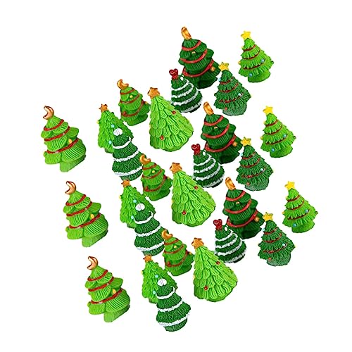 TIDTALEO 40St Desktop-Dekor Weihnachtsmikrolandschaft weihnachtsdeko Weihnachtsbaum Ornament Landschaftsdekor aus Harz weihnachtliche Mikrolandschaftsdekoration Miniatur schmücken von TIDTALEO