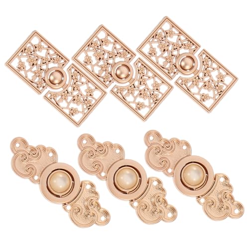 TIDTALEO 6 Paare Hanfu Metallknöpfe aus Langlebiger Zinklegierung Stilvolle Plumblütenförmige Verschlüsse Dekorativ und Robust Geeignet für Traditionelle Chinesische Kleidung und Kostüme TIDTALEO 6 Paare Hanfu Metallknöpfe aus Langlebiger Zinklegierung Stilvolle Plumblütenförmige Verschlüsse Dekorativ und Robust Geeignet für Traditionelle Chinesische Kleidung und Kostüme von TIDTALEO