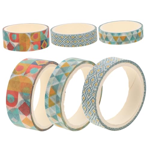 TIDTALEO 6 Rollen Washi Tape Selbstklebende Bedruckte Dekorative Klebebänder mit Regenbogen Je DIY Bastelband für Scrapbooking Planer Geschenkverpackung Handreißbar TIDTALEO 6 Rollen Washi Tape Selbstklebende Bedruckte Dekorative Klebebänder mit Regenbogen Je DIY Bastelband für Scrapbooking Planer Geschenkverpackung Handreißbar von TIDTALEO