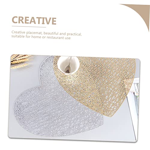 TIDTALEO 6 Stück Teiliges Herzform Tischset aus Verschleißfestem Material Dekorative rutschfeste Platzmatten Hitzebeständig und Pflegeleicht für Zuhause und Restaurant Dekoration TIDTALEO 6 Stück Teiliges Herzform Tischset aus Verschleißfestem Material Dekorative rutschfeste Platzmatten Hitzebeständig und Pflegeleicht für Zuhause und Restaurant Dekoration von TIDTALEO