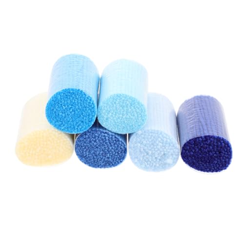 TIDTALEO 6 Stück Teiliges Latch Hook Garn aus Acryl Farbverlauf Blau Geeignet für Teppichknüpfen DIY Häkelteppiche Kissen Bastelgarne für Handarbeiten und Heimtextilien TIDTALEO 6 Stück Teiliges Latch Hook Garn aus Acryl Farbverlauf Blau Geeignet für Teppichknüpfen DIY Häkelteppiche Kissen Bastelgarne für Handarbeiten und Heimtextilien von TIDTALEO