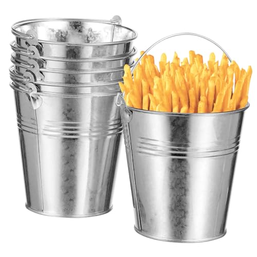 TIDTALEO 6Stücke Mini Weißblech Metalleimer Vielseitige Eimer für Snacks Pflanzen oder Dekoration für Bars und Zuhause TIDTALEO 6Stücke Mini Weißblech Metalleimer Vielseitige Eimer für Snacks Pflanzen oder Dekoration für Bars und Zuhause von TIDTALEO