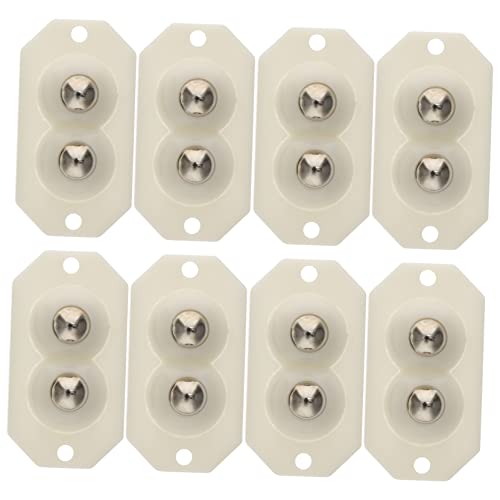 TIDTALEO 8St Fügen Sie das Universalrad ein Rolle Räder für Geräte Geräteschieber Auto Mini Riemenscheibe edelstahlstrohlme Mini-Geräteräder Kleberäder Klebegeräterad Rostfreier Stahl Weiß von TIDTALEO