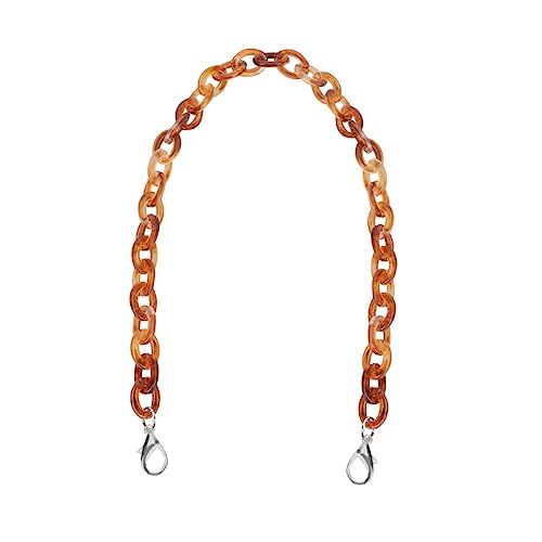 TIDTALEO Acryl Taschenkette mit Metallverschluss Leichte Robuste Ersatzriemen für DIY Kleine Handtaschen Clutches und Mini Tasche Accessoires in Ochre von TIDTALEO