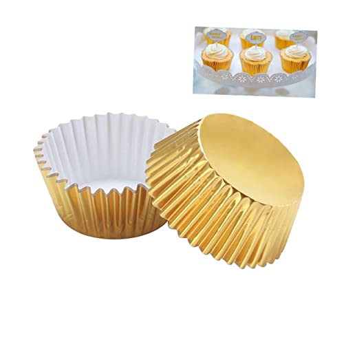 TIDTALEO 100stücke Aluminium Muffin Förmchen Hochwertige Cupcake Papierliner Mini Kuchen Backformen Für Geburtstagsfeiern Hochzeiten Babypartys Und Snacks von TIDTALEO