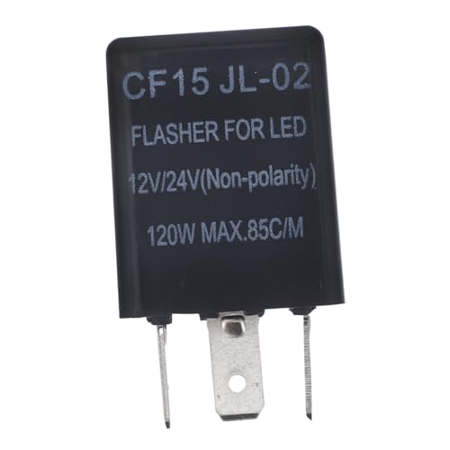 TIDTALEO Blinkerrelais Pin Elektronisches Flasher Relay für Auto und Motorrad Einfache Installation Kompatibel mit Diversen Modellen Langlebig und Zuverlässig Einsetzbar von TIDTALEO
