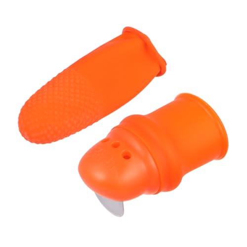 TIDTALEO Daumenschneider Gartengerät Orange mit Elastischem Fingerschutz für und Schnitt Ergonomisches Design zum von Obst Gemüse Langlebiges Gartenzubehör für Herren S von TIDTALEO