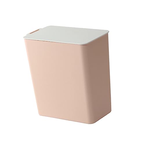 TIDTALEO Desktop Kunststoff Mülleimer mit Deckel Mini Tischabfallbehälter für Büro Zuhause und Platzsparend Kapazität Stylisches Design von TIDTALEO
