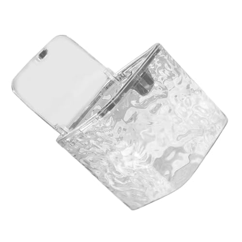 TIDTALEO Desktop Mülleimer mit Druckdeckel Kleiner Abfalleimer mit Wasserripple Design für Schlafzimmer Büro und Badezimmer Effektiver Geruchsschutz und Benutzerfreundlicher Deckel von TIDTALEO