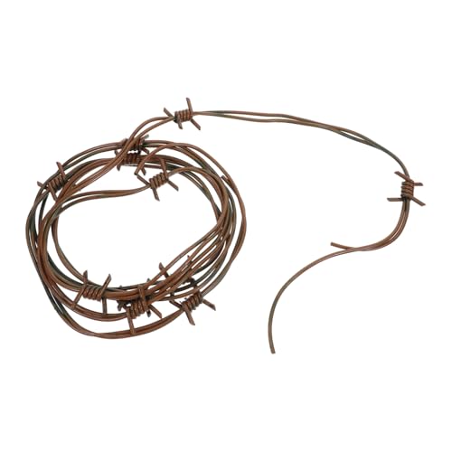 TIDTALEO Drahtketten Requisiten Dekorationsdraht Requisiten Halloween Rostiger Draht Requisitengirlande Stacheldraht Künstliche Stacheldrähte Dekoration Vintage Stacheldrähte von TIDTALEO