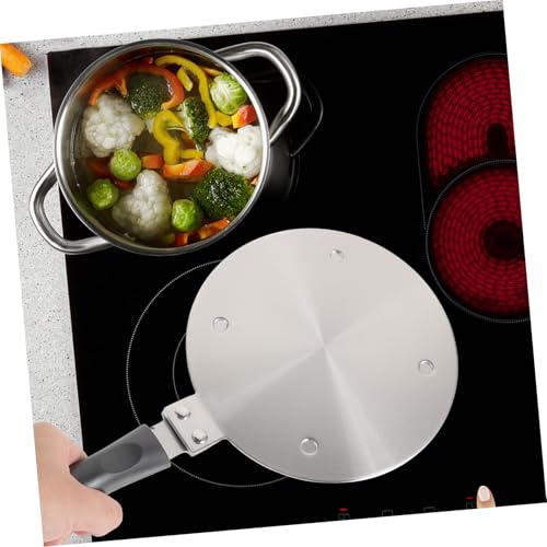TIDTALEO Edelstahl Induktionskochfeld Wärmeleitplatte mit Abnehmbarem Bakelitgriff Runde Herdplatte für Kessel und Kaffeemaschine Gleichmäßige Hitzeverteilung Geeignet für Induktionsherde TIDTALEO Edelstahl Induktionskochfeld Wärmeleitplatte mit Abnehmbarem Bakelitgriff Runde Herdplatte für Kessel und Kaffeemaschine Gleichmäßige Hitzeverteilung Geeignet für Induktionsherde von TIDTALEO
