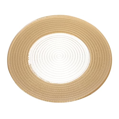 TIDTALEO Goldener Europäischer Teller Obstparty Kuchenplatte Dessertteller Picknick Dinner Dekorative Tabletts Tablett Für Kalte Gerichte Snackteller Frühstückstablett von TIDTALEO