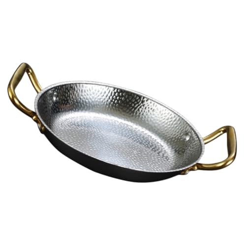 TIDTALEO Haushalts Paella Pfanne mit Doppelgriffen Wiederverwendbarer Heißer Topf für Seafood Scald Design für Induktion und Ceranfeld von TIDTALEO