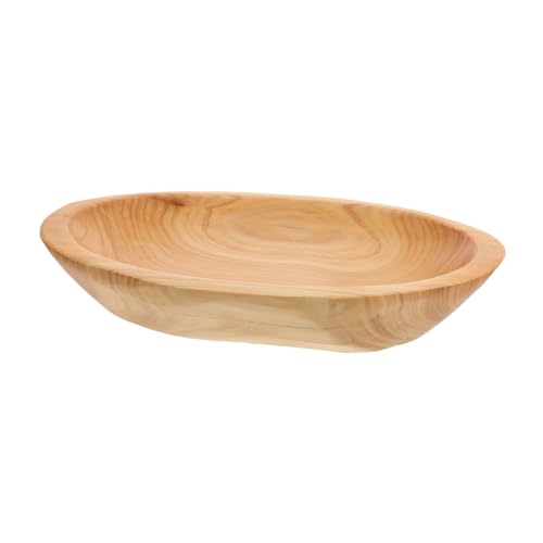 TIDTALEO Holz Früchte Tablett Oval Obstschale mit Feiner Verarbeitung für Snacks und Lebensmittelaufbewahrung für Hotel und Restaurant von TIDTALEO