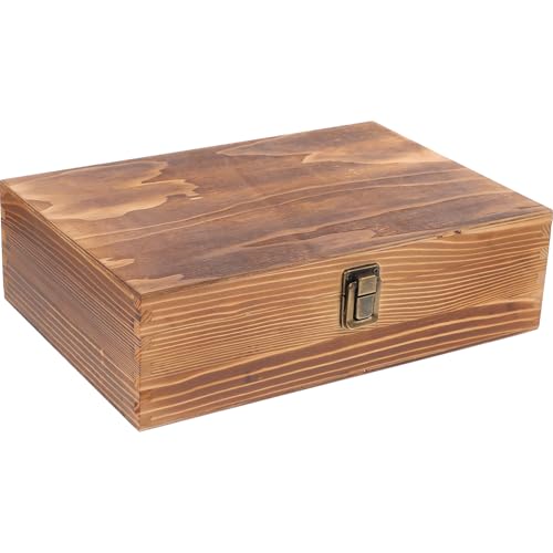 TIDTALEO Holzbox Mit Deckel Zur Aufbewahrung Dekorative Schmuckschatulle Aus Holz Praktische Ringschatulle Für Andenken Und Schmuck Kleine Holzbox Für Organisation von TIDTALEO