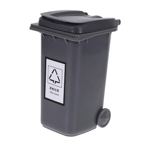 TIDTALEO Kleiner Desktop Mülleimer mit Deckel Kleiner Abfalleimer aus Kunststoff für Büro und Haushalt Kompakter Mülleimer für Schreibtisch und Küche Geruchsneutralisierend für Recycling von TIDTALEO