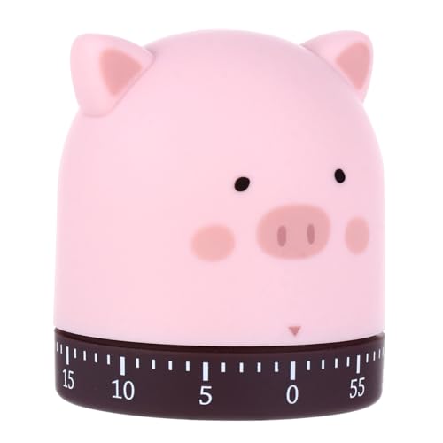 TIDTALEO Küchen Timer Mechanischer Countdown Kochtimer mit Wecker Präzise Minuten Batteriefrei Cartoon Design Schwein für Backen und Kochen Zuhause von TIDTALEO