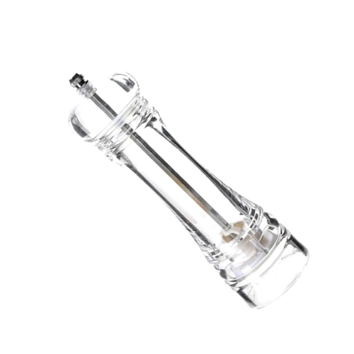 TIDTALEO Manuelle Pfeffermühle und Salzmühle mit Einstellbarem Keramikmahlwerk Transparentem Behälter Komfortabel und Langlebig für Küche Grill und Picknick von TIDTALEO