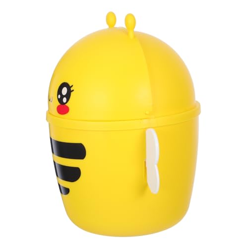 TIDTALEO Mini Mülleimer mit Deckel Cartoon Biene Desktop Abfallbehälter für Büro und Zuhause Langlebig Geruchshemmend Einfach zu Bedienen für Schreibtisch und Waschtisch TIDTALEO Mini Mülleimer mit Deckel Cartoon Biene Desktop Abfallbehälter für Büro und Zuhause Langlebig Geruchshemmend Einfach zu Bedienen für Schreibtisch und Waschtisch von TIDTALEO