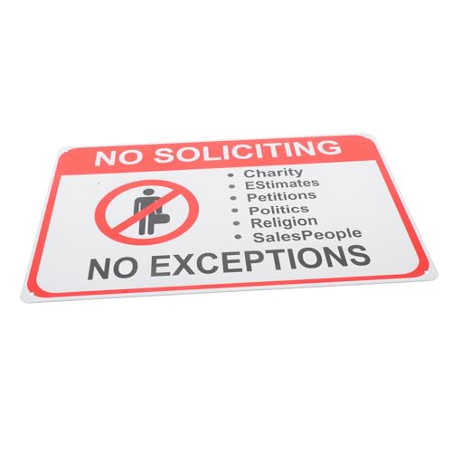 TIDTALEO No Soliciting Warnschild für Tür Privatsphäre Einfach für Zuhause Büro für Veranda TIDTALEO No Soliciting Warnschild für Tür Privatsphäre Einfach für Zuhause Büro für Veranda von TIDTALEO