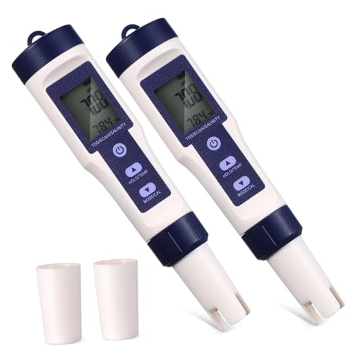 TIDTALEO Pool Wassertester Tragbarer Wasserqualitätstester mit Ph und Salzgehaltmessung für Trinkwasser Aquarien und Pools von TIDTALEO
