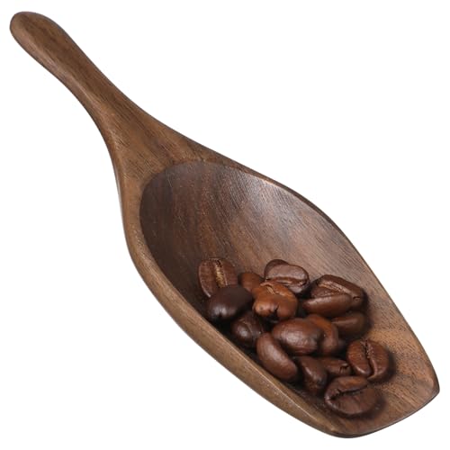 TIDTALEO Praktischer Kaffeebohnenlöffel aus Holz Kleine Holzschaufel Nützliche Pulverschaufel für Kaffee und Tee 1 Stück Geschmeidige Kanten Natürliches Material von TIDTALEO