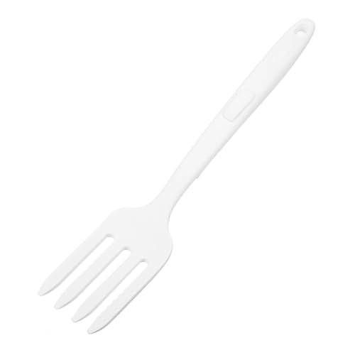 TIDTALEO Silikon Kochgabel Küchenhelfer Hitzebeständig Multifunktional Rührgabel aus Lebensmittelechtem Silikon mit Langem Griff für Pasta Salat und Kochen Hitzebeständig Weiß mit Weißen TIDTALEO Silikon Kochgabel Küchenhelfer Hitzebeständig Multifunktional Rührgabel aus Lebensmittelechtem Silikon mit Langem Griff für Pasta Salat und Kochen Hitzebeständig Weiß mit Weißen von TIDTALEO